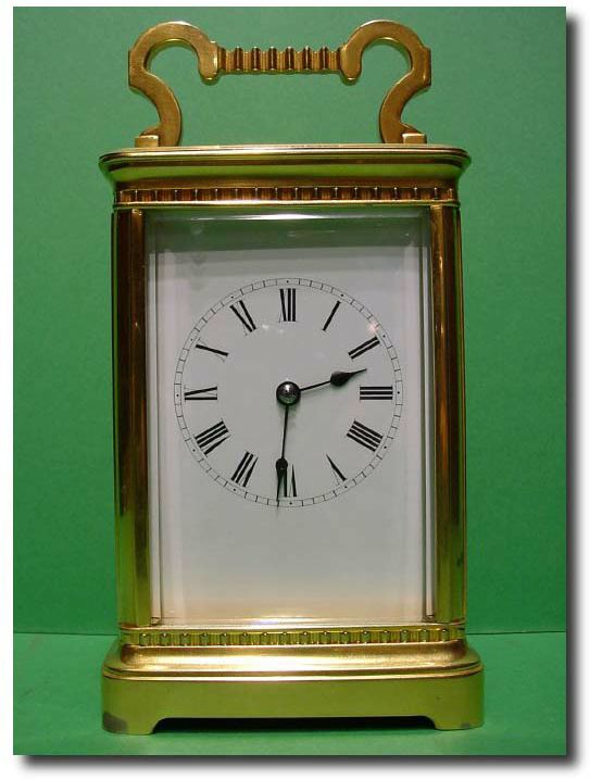 French corniche striking carriage clock, circa 1890 — Antique Clocks Price Guide