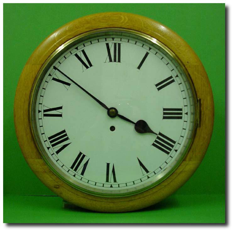 English yellow oak 8-day single chain fusee dial clock, circa 1890 — Antique Clocks Price Guide