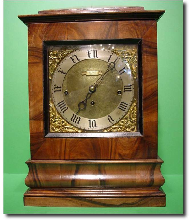 English burr walnut triple fusee quarter chiming bracket clock by "Rippon", London, circa 1890 — Antique Clocks Price Guide