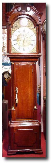 English George III oak cased longcase clock, circa 1770 — Antique Clocks Price Guide