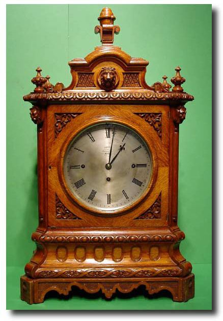 English quarter striking 8-bell bracket clock, circa 1870 — Antique Clocks Price Guide