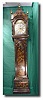 George III blue lacquer pagoda topped longcase clock, circa 1770