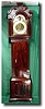 George III impressive flame mahogany Moonroller longcase clock, circa 1790