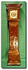 Jacobean style miniature longcase clock, circa 1890-1900