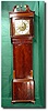 English flame mahogany longcase clock, circa 1800