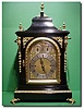 English ebonsied and gilt ormolu mounted 3 -train quarter striking triple fusee bracket clock, circa 1870