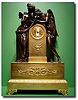 French first empire ormolu and bronze cupid and psyche mantel clock, circa 1830