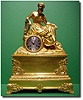 French First eEmpire Louis Phillipe mantel clock by "Doullon"