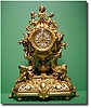 French gilt ormolu figural mantel clock, circa 1860