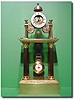 French gilt bronze industrial mantel clock, circa 1890.