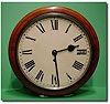 English single fusee painted 12" dial mahogany wall clock