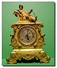 French First empire gilt ormolu figural mantel clock, Circa 1830