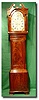 English mahogany breakarch painted dial moonroller longcase clock, circa 1830