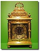 French William and Mary style polished and lacquered bronze cased mantel clock, circa 1870