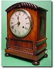 Early Victorian flame mahogany single fusee timepiece clock, circa 1830