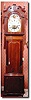 English mahogany painted dial moonroller longcase clock, circa 1800