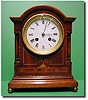 English mahogany and heavily inlayed bracket clock, circa 1880