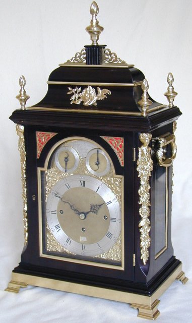 A very fine George III ebonised and ormolo mounted quarter chiming bracket clock, Geo. Kershaw, London — Antique Clocks Price Guide