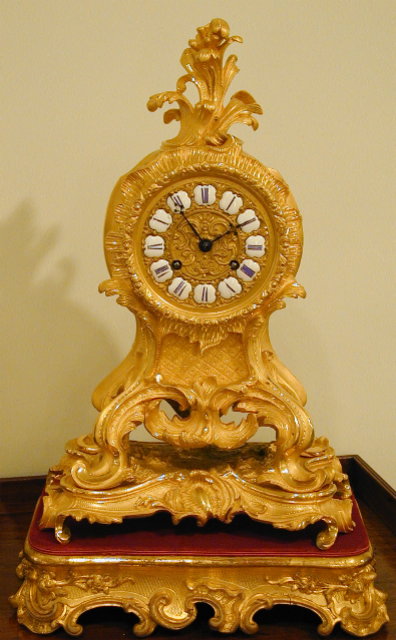 8 day French ormolo mantel clock, Raingo Freres, Paris, Circa 1840 — Antique Clocks Price Guide