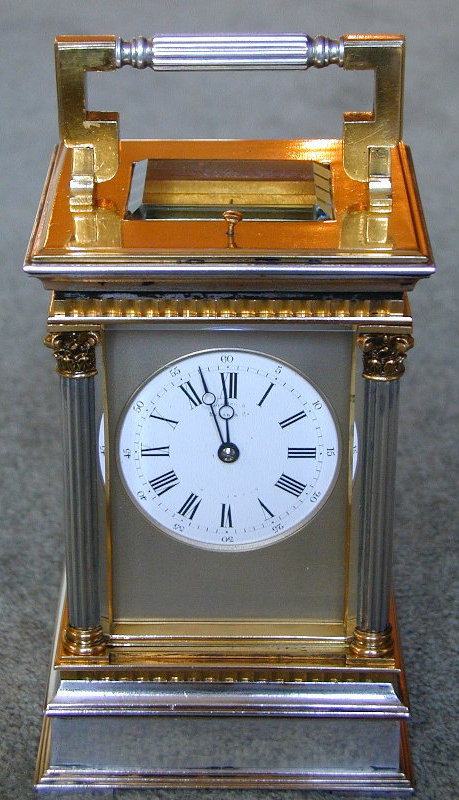 An 8 day French repeating carriage clock, Circa 1880, case Stamped A.D. — Antique Clocks Price Guide
