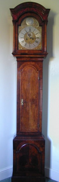 8 day walnut long case clock, Jno. Baylis, Bromyard, Circa 1750 — Antique Clocks Price Guide