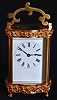 An 8 day French carriage timepiece with cylinder escapement , Circa 1890