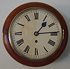 8 day mahogany 8" English fusee dial timepiece, Circa 1880