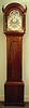 8 day George III mahogany long case clock; Michael Quesnel, Jersey