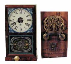 Smith &amp; Goodrich, Bristol, Conn, ca 1847. A double fusee shelf clock. — Antique Clocks Price Guide