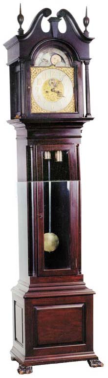 Waltham, or Harris &amp; Harrington, long case clock, with a J. — Antique Clocks Price Guide