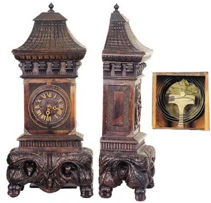 Black Forest carved case clock. Cuckoo style dial and hands. — Antique Clocks Price Guide