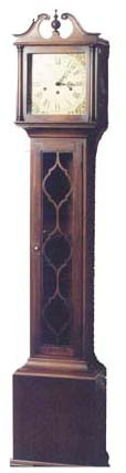 Colonial Mfg. Co. hall clock, "Colony 1639", probably translates to ca 1963. — Antique Clocks Price Guide