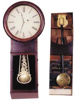 S. B. Terry wall regulator, ca 1830. The predecessor clock of the Seth Thomas No. — Antique Clocks Price Guide