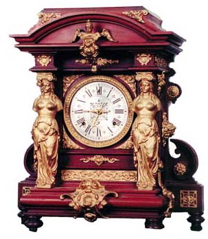 Ansonia Clock Co. cabinet clock, "Senator", ca 1904. — Antique Clocks Price Guide