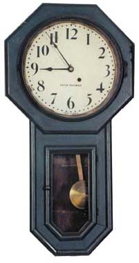 Seth Thomas "Globe", ca 1909. A handyman special, needs the green paint removed. — Antique Clocks Price Guide
