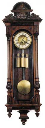 Gustav Becker 3 weight Vienna regulator, ca 1830-1850. — Antique Clocks Price Guide