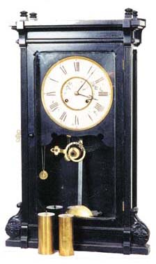 Seth Thomas "Lincoln VP", ca 1886. Made in walnut and ebony, which was very poplar in the late 1800's. — Antique Clocks Price Guide