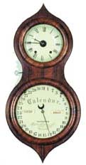 Seth Thomas "Office Calendar No. 3", ca 1863, called the "Peanut" by today's collectors. — Antique Clocks Price Guide