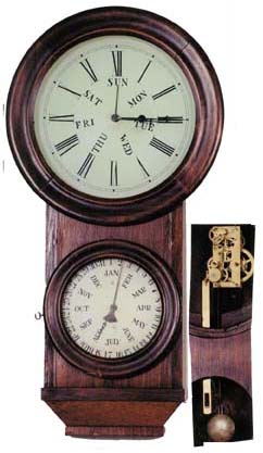 L.F. &amp; W.W. Carter, Bristol, Conn. Miniature calendar clock, only 26 inches high. — Antique Clocks Price Guide
