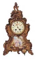 Wm. L. Gilbert Clock Co. Winsted, Conn. Metal gilt covered clock, "Kingston", a 1900. — Antique Clocks Price Guide