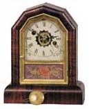Seth Thomas miniature "Cottage Extra", ca 1875. This model is rare because the case is oak. — Antique Clocks Price Guide