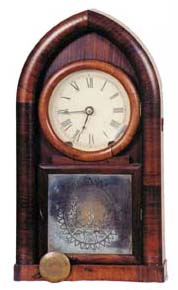 Chauncey Jerome, New Haven, Conn. Beehive shelf clock with an 8 day movement that strikes the hours. — Antique Clocks Price Guide