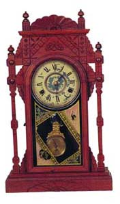 New Haven Clock Co. mantle clock, "Laire", ca 1881. — Antique Clocks Price Guide