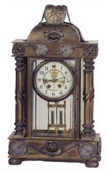 Wm. L. Gilbert crystal regulator, "Isabella", ca 1913. — Antique Clocks Price Guide