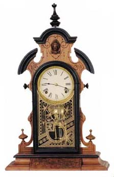 Ansonia Brass &amp; Copper Co. parlor clock, "Japanese", ca 1874. — Antique Clocks Price Guide