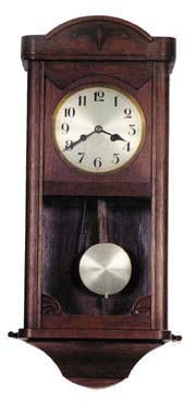 German box clock, unsigned. 8 day movement, strikes 3 gong rods bim bam, 1 hammer then 2 hammer. — Antique Clocks Price Guide