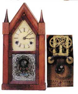Smith &amp; Goodrich, Bristol, Conn. Early steeple clock, ca 1844. — Antique Clocks Price Guide