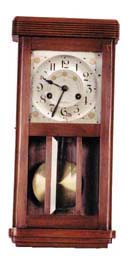 Jungians wall clock, 4 glasses, middle beveled. 8 day, strikes half hour on 1 iron rod. — Antique Clocks Price Guide