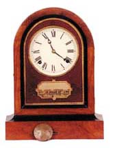 Jerome &amp; Co. New Haven, Conn. Ca 1845. 8 day movement strikes hours on a coil gong, and is running. — Antique Clocks Price Guide