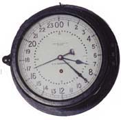 Chelsea Clock Co. Boston, ships type clock, in a case they describe as "molded phenolic material". — Antique Clocks Price Guide